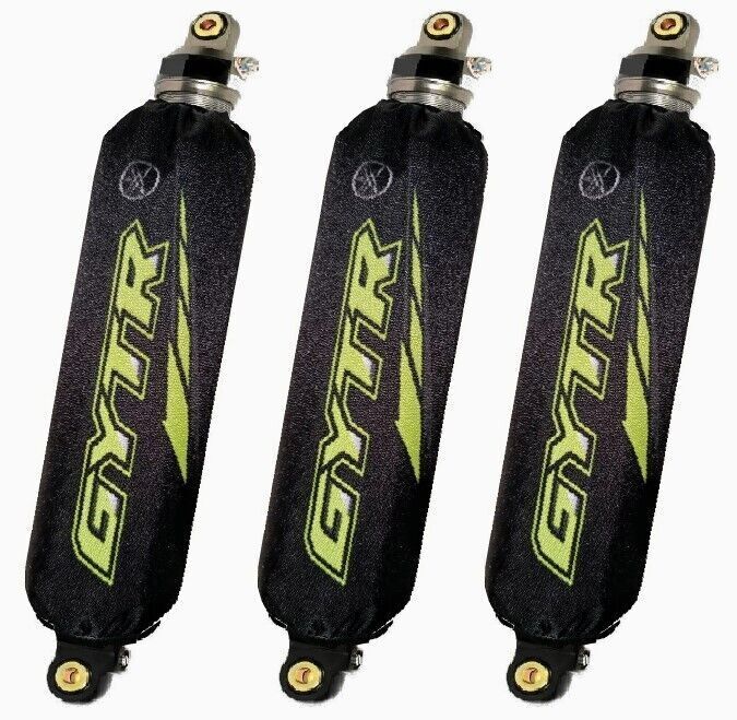 Black Lime Yellow Gytr Shock Covers Raptor 660R, 700R, set-3, Free-Ship-USA