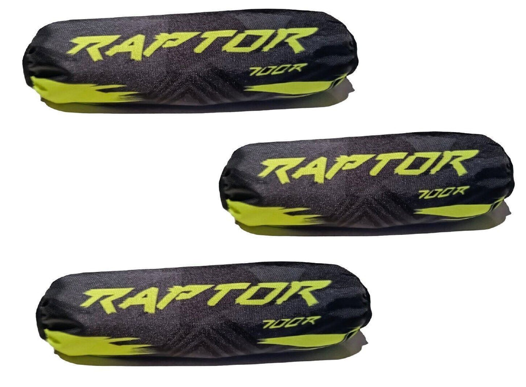 Black Lime Yellow Shock Covers Yamaha Raptor 700R-22, set-3, Free-Ship-USA