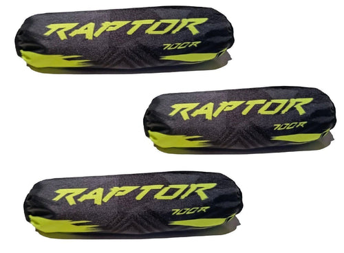 Black Lime Yellow Shock Covers Yamaha Raptor 700R-22, set-3, Free-Ship-USA