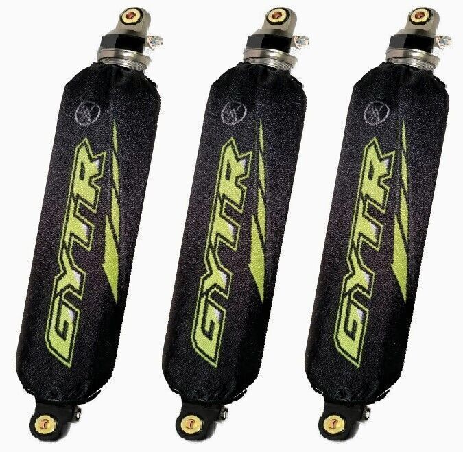 Black Lime Yellow Gytr Shock Covers Raptor 660R, 700R, set-3, Free-Ship-USA