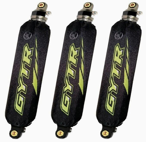 Black Lime Yellow Gytr Shock Covers Raptor 660R, 700R, set-3, Free-Ship-USA